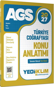 Yediiklim Yayınları 2027 MEB AGS Türkiye Coğrafyası Konu Anlatımı
