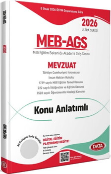  Data Yayınları 2026 MEB AGS Ultra Serisi Mevzuat Konu Anlatımlı