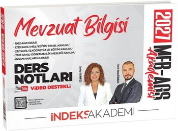 İndeks Akademi 2027 MEB AGS Akademisi Mevzuat Bilgisi Video Ders Notları