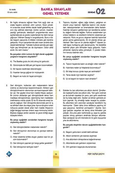  KR Akademi Banka Sınavları Genel Yetenek 3 Çözümlü Deneme Halk Bankası ve Ziraat Bankası Sınavları