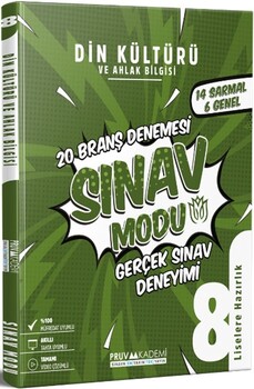  Pruva Akademi 8. Sınıf Din Kültürü ve Ahlak Bilgisi Branş Denemesi