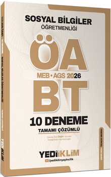 Yediiklim 2026 MEB AGS ÖABT Sosyal Bilgiler Öğretmenliği Tamamı Çözümlü 10 Deneme Sınavı