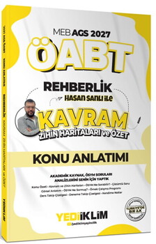  Yediiklim 2027 MEB AGS ÖABT Hasan Sanlı İle Rehberlik Kavram Zihin Haritaları Ve Özet Konu Anlatım