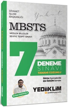 Yediiklim  MBSTS Tamamı Çözümlü 7 Deneme Sınavı