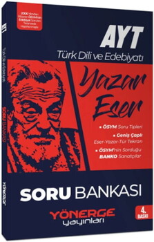  Yönerge Yayınları AYT Türk Dili ve Edebiyatı Yazar Eser Soru Bankası
