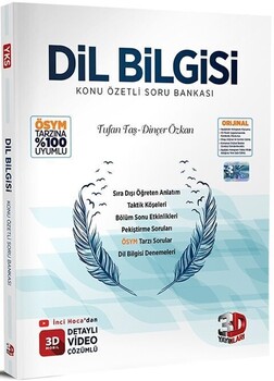 3D Yayınları Dil Bilgisi Konu Özetli Soru Bankası