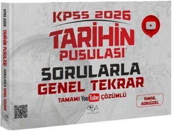  CBA Yayınları 2026 KPSS Tarihin Pusulası Sorularla Genel Tekrar Çözümlü