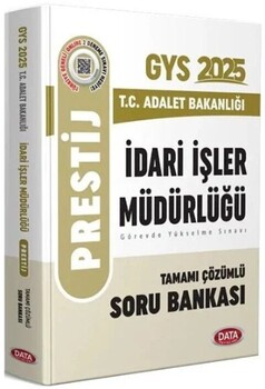  Data Yayınları 2025 GYS Adalet Bakanlığı İdari İşler Müdürlüğü Prestij Soru Bankası