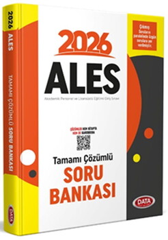  Data Yayınları ALES Tamamı Çözümlü Soru Bankası