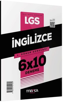  Marka Yayınları  8. Sınıf LGS 1. Dönem İngilizce 6x10 Deneme