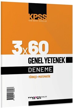  Marka Yayınları KPSS Genel Yetenek Türkçe Matematik 3 x 60 Deneme