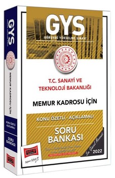  Yargı T.C Sanayi ve Teknoloji Bakanlığı Memur Kadrosu İçin Konu Özetli Açıklamalı Soru Bankası
