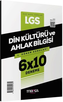  Marka Yayınları  8. Sınıf LGS 1. Dönem Din Kültürü ve Ahlak Bilgisi 6x10 Deneme