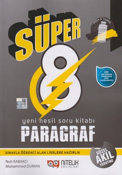  Nitelik Yayınları 8. Sınıf Paragraf Süper Yeni Nesil Soru Kitabı
