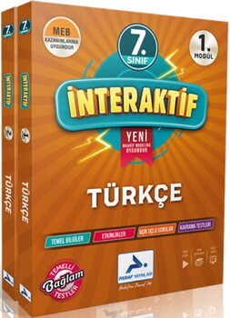 Paraf Yayınları 7. Sınıf İnteraktif Türkçe Etkinlik Çalışma Kitabı
