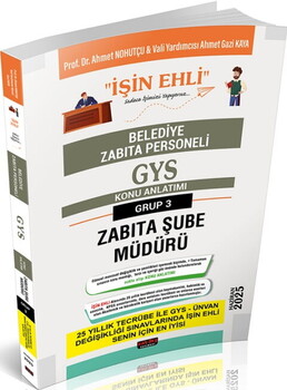  Savaş Yayınları 2025 GYS Belediye Zabıta Personeli Konu Anlatımı Grup 3 Zabıta Şube Müdürü