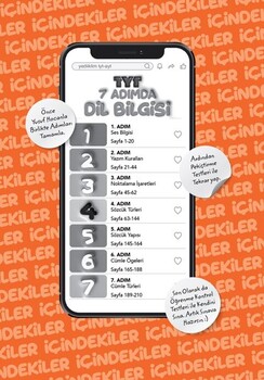  Yediiklim TYT 7 Adımda Temelden Zirveye Dil Bilgisi Video Konu Anlatımlı Video Çözümlü Soru Bankası