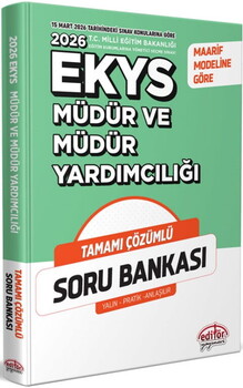  Editör Yayınları 2026 Müdür ve Müdür Yardımcılığı EKYS Tamamı Çözümlü Soru Bankası
