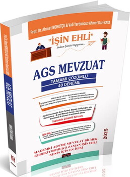  Savaş Yayınları 2025 MEB AGS Mevzuat İşin Ehli Tamamı Çözümlü 40 Deneme