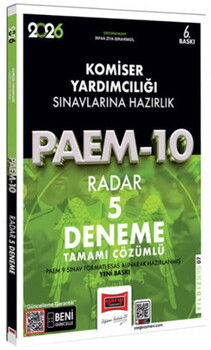  Yargı Yayınları 2026 PAEM Komiser Yardımcılığı Sınavlarına Hazırlık Radar 5 Deneme