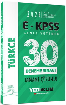  Yediiklim  2026 E KPSS Tüm Adaylar İçin Genel Yetenek Türkçe Tamamı Çözümlü 30 Deneme Sınavı