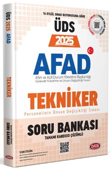  Data Yayınları 2025 ÜDS AFAD Tekniker Teknisyen Soru Bankası