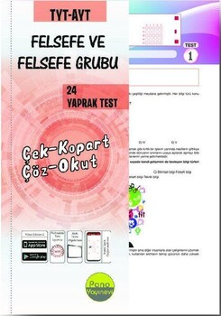 Pano Yayınları TYT AYT Felsefe ve Felsefe Grubu 24 Yaprak Test
