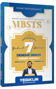 Yediiklim Yayınları 2027 MBSTS Yakut Serisi Tamamı Çözümlü 7 Deneme Sınavı