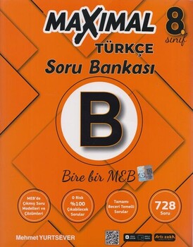  Artı Zeka Yayınları 8. Sınıf Türkçe B Maximal Soru Bankası