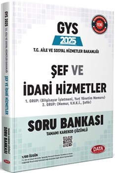  Data Yayınları Aile ve Sosyal Hizmetler Bakanlığı Şef ve İdari Hizmetler Karekod Çözümlü Soru Bankası