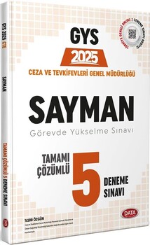 Data Yayınları 2025 GYS Ceza ve Tevkifevleri Genel Müdürlüğü Sayman 5 Deneme Sınavı