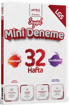 İntro Yayınları 8. Sınıf LGS Sayısal 32 Hafta Mini Denemeleri