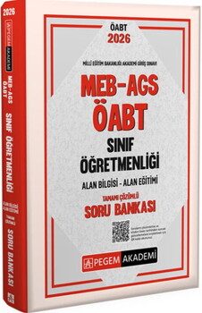  Pegem Akademi 2026 MEB AGS ÖABT Sınıf Öğretmenliği Tamamı Çözümlü Soru Bankası