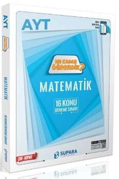  Supara Yayınları AYT Matematik Ne Kadar Öğrendik Konu Denemeleri