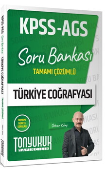  Tonyukuk Yayıncılık KPSS AGS Türkiye Coğrafyası Tamamı Çözümlü Soru Bankası