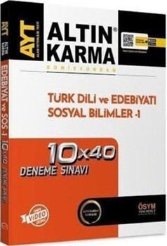 Altın Karma Yayınları AYT Türk Dili ve Edebiyatı Sosyal Bilimler 10 x 40 Deneme Sınavı