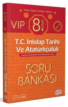  Editör Yayınları 8. Sınıf VIP T.C. İnkılap Tarihi ve Atatürkçülük Soru Bankası