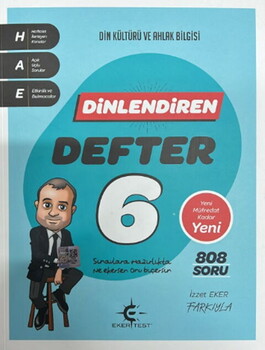  Eker Test 6. Sınıf Din Kültürü ve Ahlak Bilgisi Dinlendiren Konu Anlatımlı Defter