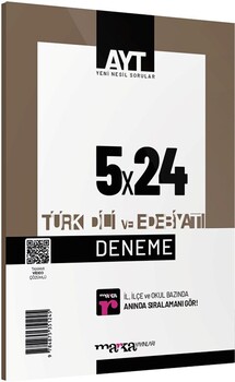  Marka Yayınları AYT Türk Dili ve Edebiyatı 5x24 Deneme