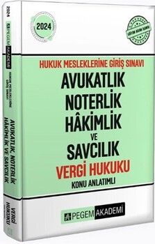  Pegem Yayınları HMGS Avukatlık Noterlik Hakimlik ve Savcılık Vergi Hukuku Konu Anlatımlı