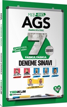  Yediiklim  2025 MEB AGS Tamamı Çözümlü 7 Fasikül Fasikül Deneme Sınavı