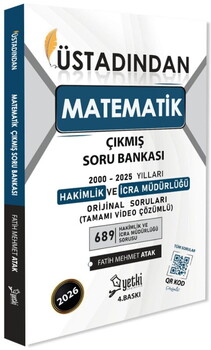  Yetki Yayınları 2026 Üstadından Matematik Hakimlik ve İcra Müdürlüğü Çıkmış Soru Bankası