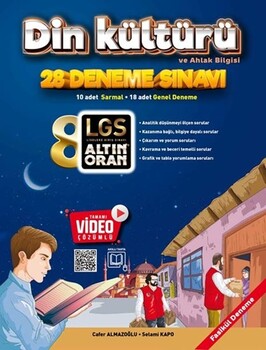  Altın Oran Yayınları 8. Sınıf Din Kültürü ve Ahlak Bilgisi Tamamı Video Çözümlü 20 Deneme
