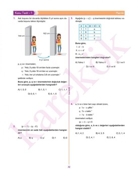  Karekök Yayınları TYT DGS KPSS ALES Matematik Sıfır Mantık Kümeler Fonksiyonlar