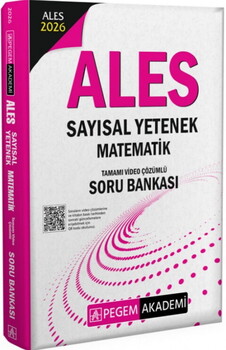  Pegem Yayınları 2026 ALES Sayısal Yetenek Matematik Tamamı Video Çözümlü Soru Bankası