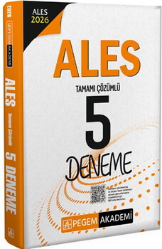 Pegem Yayınları 2026 ALES Tamamı Çözümlü 5 Deneme