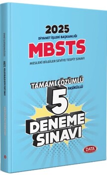  Data Yayınları MBSTS Diyanet İşleri Başkanlığı Mesleki Bilgiler Sınav Tespit 5 Deneme