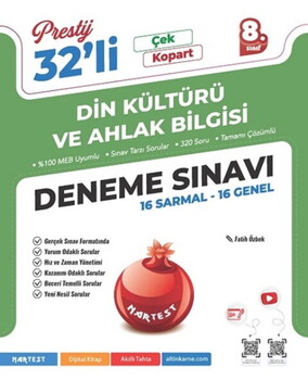 Nartest Yayınları 8. Sınıf Din Kültürü Ve Ahlak Bilgisi Prestij Ds 32 Deneme