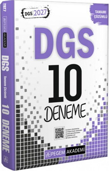 Pegem Yayınları 2027 DGS Tamamı Çözümlü 10 Deneme