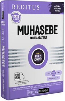  Pegem Yayınları KPSS A Grubu Reditus Muhasebe Konu Anlatımı